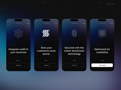 Merge ▪︎ Onboarding app blockchain crypto cryptocurrency design minimalist ui userexperience userinterface ux web3