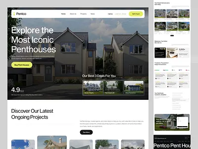 Real Estate Penthouse Website agent architechture architect building elegant interior interior design landing page minimal penthouse property real estate real estate agency residence residence house web design website