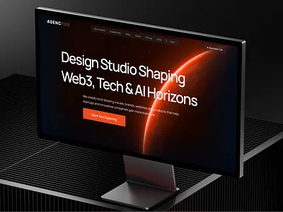 AgencFire- Design Studio Landing Page design app branding design design studio graphic design illustration typography ui vector