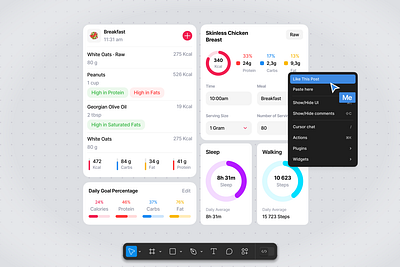 Caloire and workout Tracker components 3d animation branding graphic design logo motion graphics ui