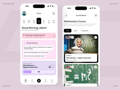 AI Learning App ai ai learning app app app design app ui education app learning app online education app study app ui ux