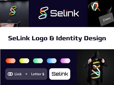 S link Logo Design branding fintech lettering logo s fintech logo s gradient logo s link logo s monogram s tech logo s technology logo selink tech startup ui