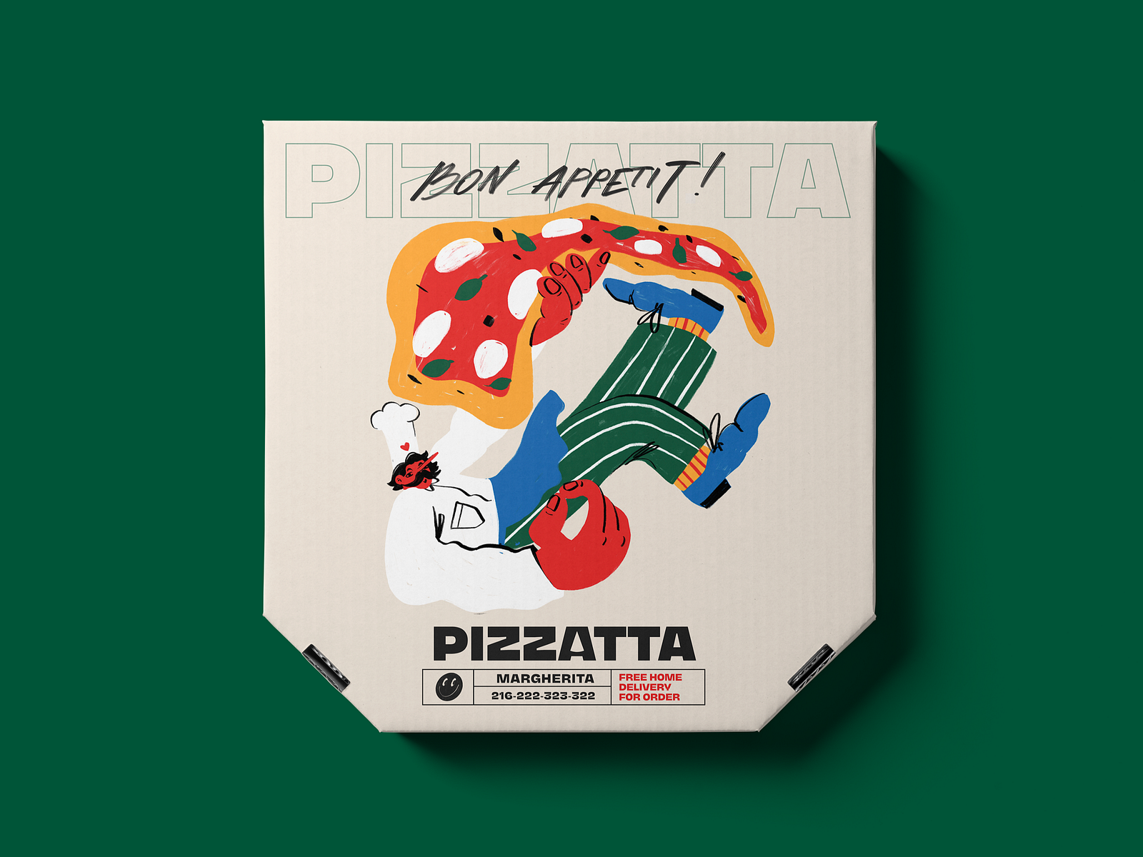 Pizza Packaging Design: Napoletana by tubik.arts on Dribbble