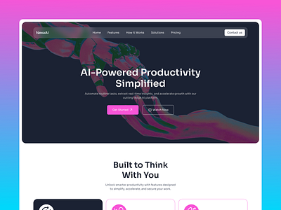 AI Landing Page Design ai ai landing page ai web ai web design ai website hero section landing page popular design saas software web design website