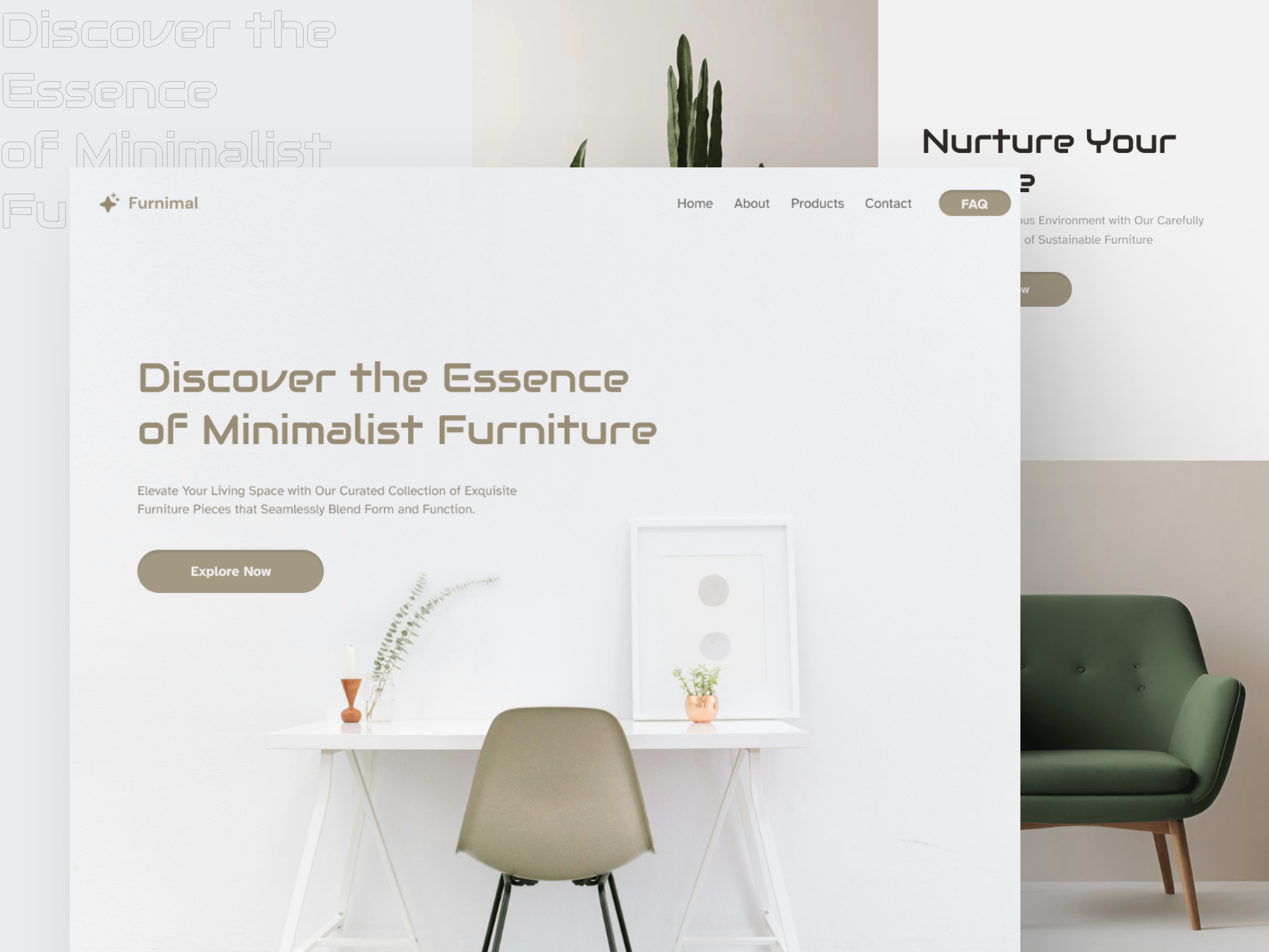 Minimalist furniture design. aestheticdesign cleanui ecommercedesign furnituredesign interiordesign minimaldesign minimalinterface minimalistui modernfurniture modernui neutralcolors productdesign scandinavianstyle softui typographyfocused ui uiux webdesign webuidesign