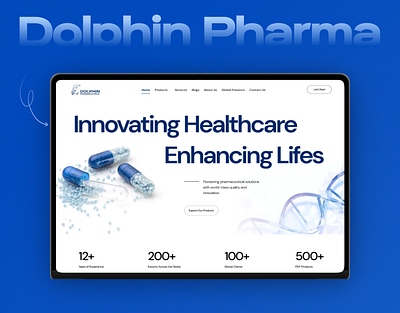 Dolphin Pharmaceutical healthcare pharma ui ux web design