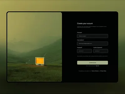 Login Signup page for an AI company 3d ai animation branding graphic design logo motion graphics product design ui web design