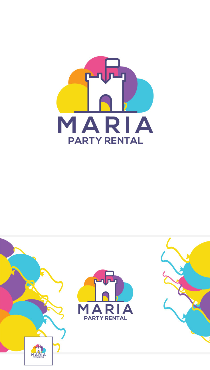 party logo | event logo | party rental business logo athletic branding business card creative design graphic design illustration logo logo and brand identity logo design logo design fashion logotype party logo party rental logo vector
