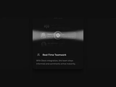 Real-Time Teamwork – Figma Prototype (Bento Card) bentocard card carddesign clean cleandesign design logo ui