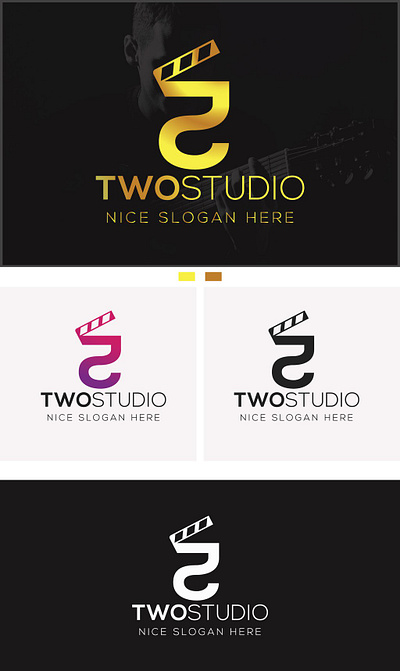 Two studio logo | luxury logo design fashion studio athletic branding creative design graphic design illustration logo logo design logo design expert logo design fashion logo type luxury logo music logo vector