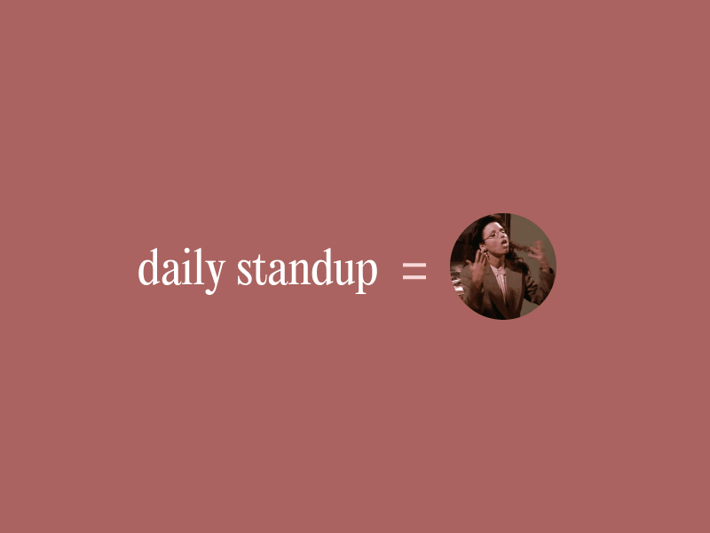 Daily Standup branding design funny graphic design illustration meme ui ux