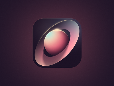 Saturn Icon app app store cosmos icon icon design illustration mobile app icon planet saturn space