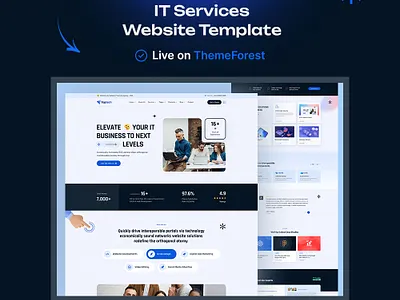IT-Tech – IT Solutions & SaaS WordPress Theme app branding illustration logo ux vector