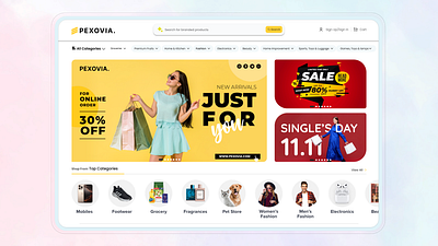 Landing Page UI/UX Design E-Commerce conversionoptimization darkmodedesign ecommercedesign figmacommunity mobilefirst pexovia singlesday ui uxui
