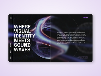 Futuristic Presentation Slide – Abstract 3D 3d abstract ai b2b branding design editorial design futuristic graphic design layout midjourney music pitch deck design presentation design soundwaves ui visual identity website