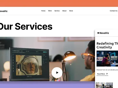 NovaViz - Creative Agency and Design Studio Website branding figma framer landing page ui web design webflow