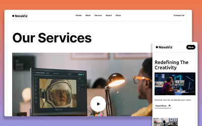 NovaViz - Creative Agency and Design Studio Website branding figma framer landing page ui web design webflow