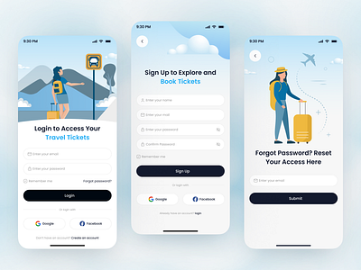 Login Screen UI – Ticket Finding App app app design forgot password ios loginpage loginscreen mobile mobile app mobile ui sign up ticketapp ticketfinder ui ui design uiux