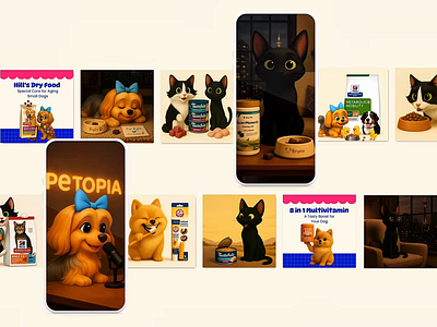 AI-Powered Pixar-Style Pet Animation 3d 3d cartoon ai animation animation brand content character design cre8xstudio creative studio motion design petcare petshop reel video video edit