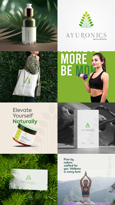 Supplement Branding - Ayuronics avadesignmedia branding creativestudio design graphic design illustration logo luxurybranding motion graphics startupbranding ui uiuxdesign