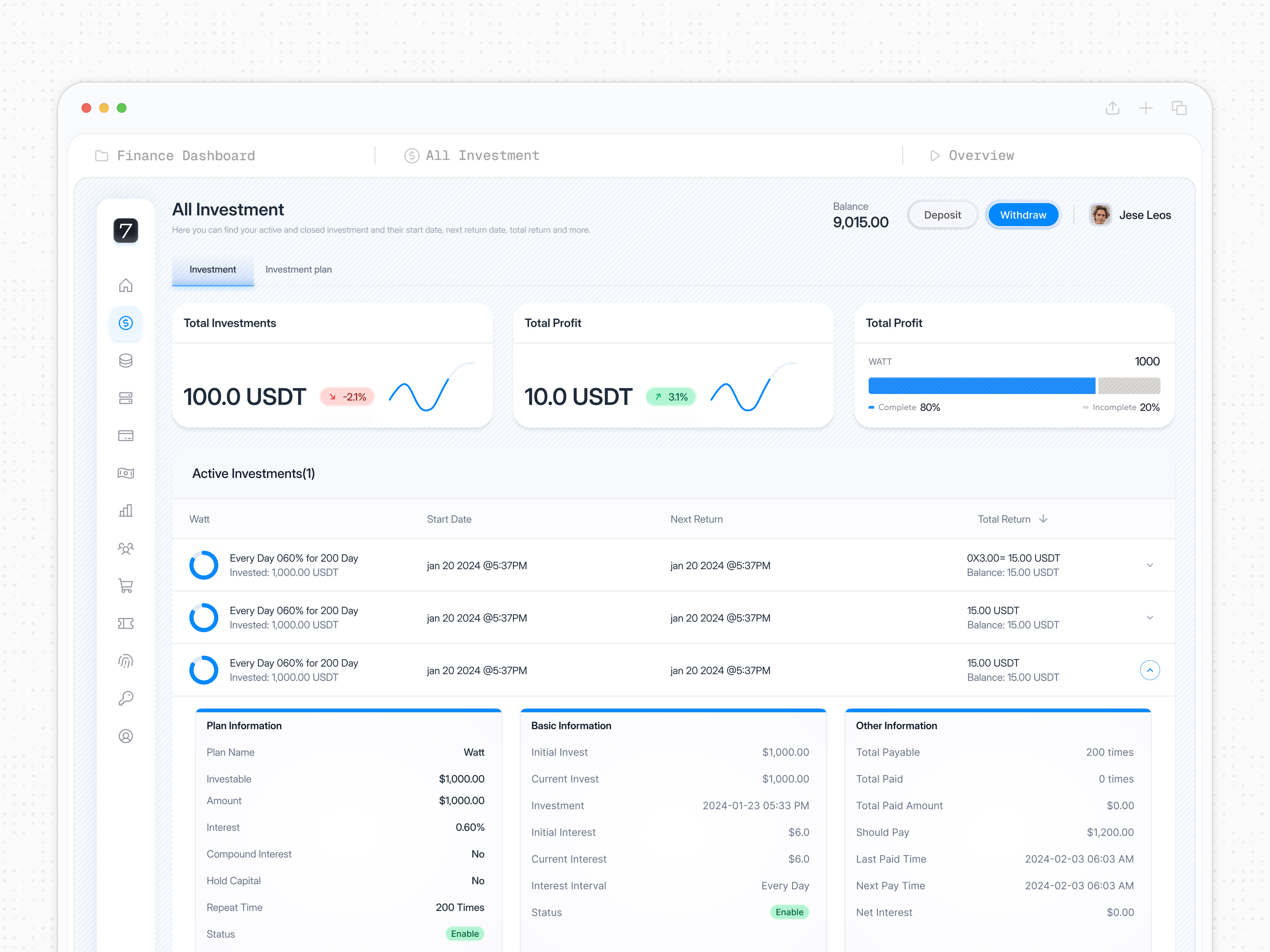 Investment Fintech Dashboard Design clean dashboard clean ui crypto crypto earnings earning finance graph ui fintech fintech dashboard investment investment dashboard minimal design payout roi saasfactor skeuomorphism ui transaction ui design usdt tracker ux design wallet return