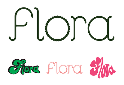 Flora- Logo design graphic design illustration logo typography vector