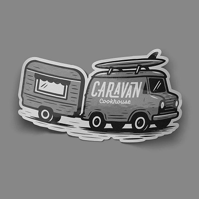 CARAVAN COOKHOUSE branding caravan logo design rev pop