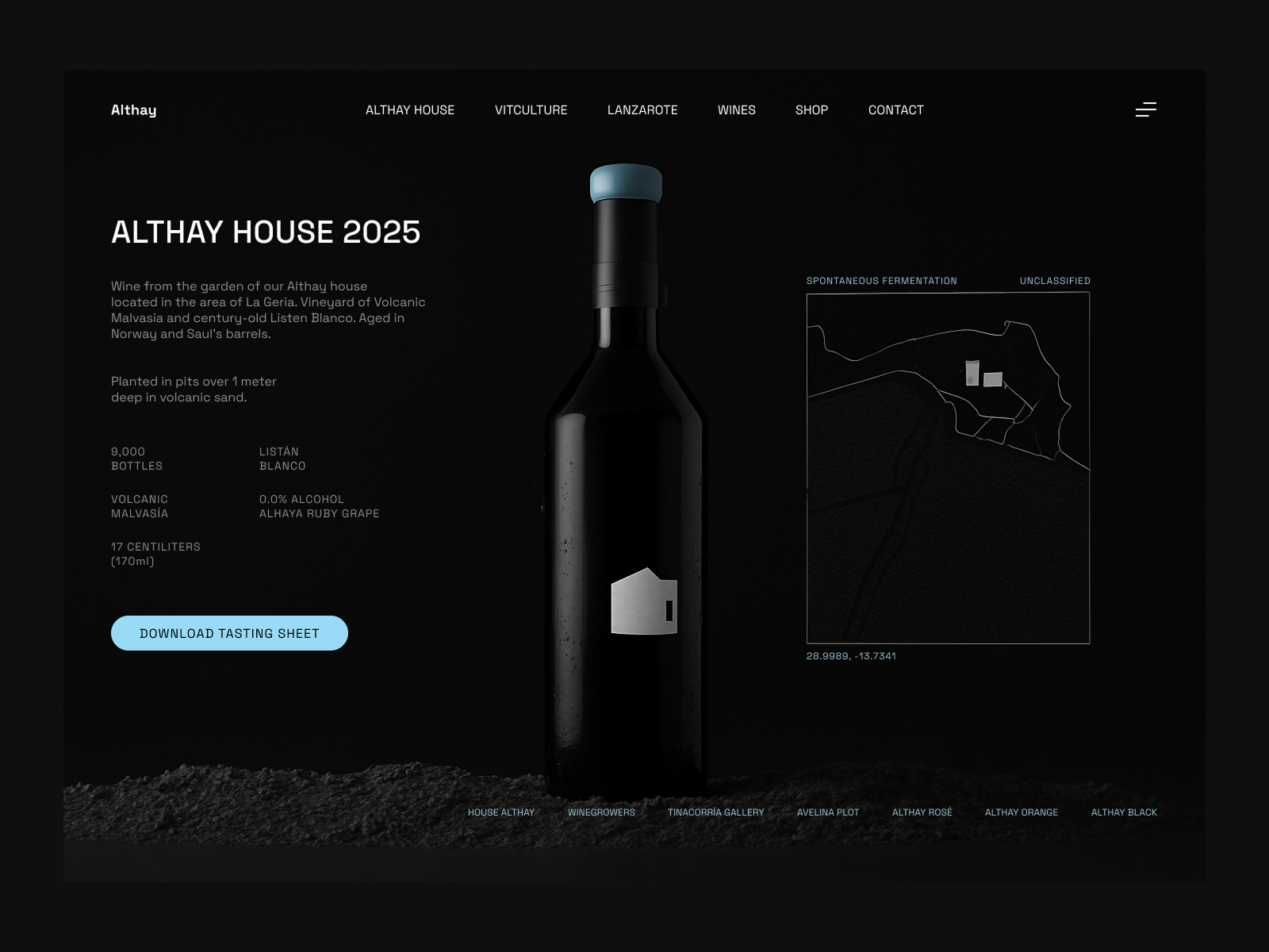 Althay House 2025 – Premium Wine Landing Page Design darktheme dribbble showcase elegant ui figma landing page luxury brand minimal design product showcase responsive design trending design ui ux ux inspiration visual identity web design website