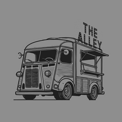 THE ALLEY AT AMERICAN FAMILY FIELD food truck park graphic design illustration milwaukee brewers rev pop