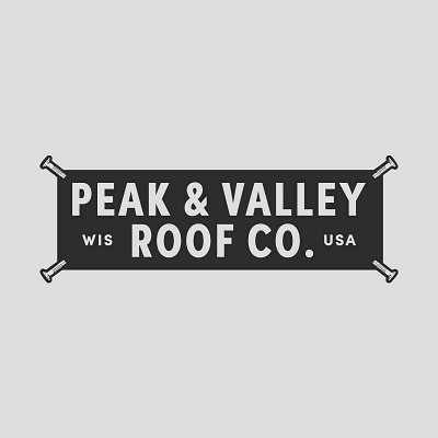 PEAK & VALLEY ROOFING CO. ethos graphic design logo logo design rev pop