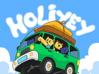 Holiyey Vacation Illustration figma illustration vector