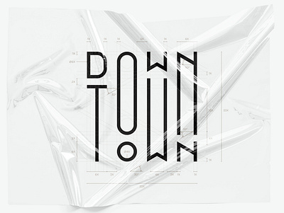 DOWNTOWN - Main Logo Design branding downtown geometric graphic design logo logo construction logo design square logo typography logo