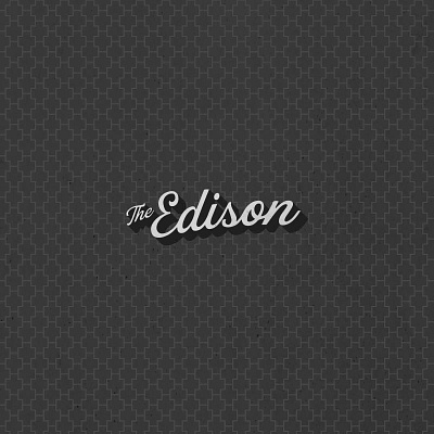 THE EDISON logo design restaurant design rev pop typography