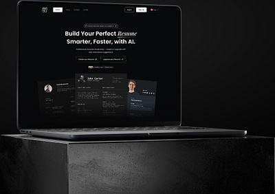 AI Resume Builder Website ai design ai resume builder application career cover letter cv dashbaord job application job search modern design multilanguage new product design ui uiux user friendly ux web design