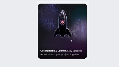 Rive rocket launch animation for card component animation card animation interactive animation motion graphics rive animation rocket animation saas landing ui animation web animation