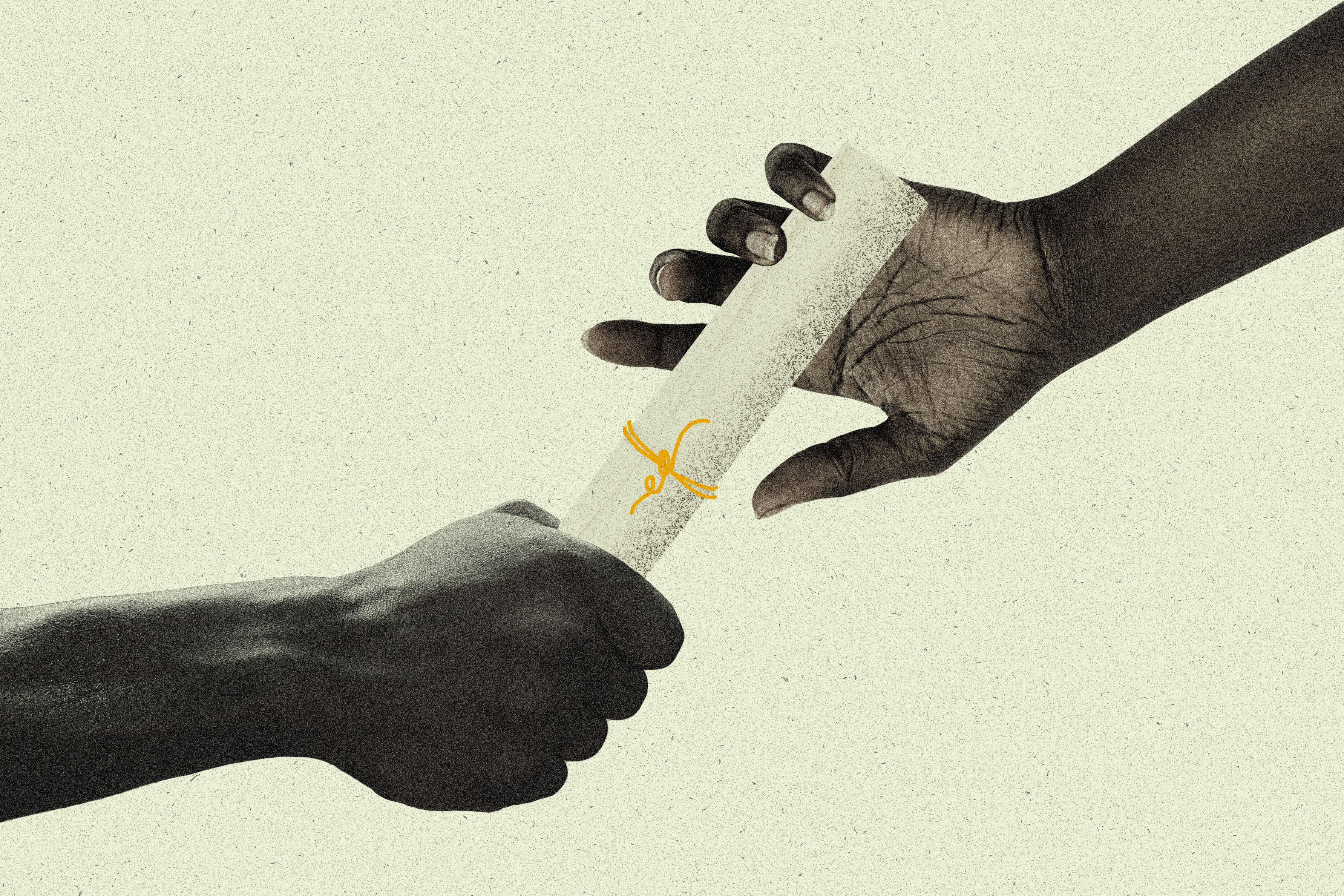 Passing The Baton baton civil rights grain hand photoshop policy texture