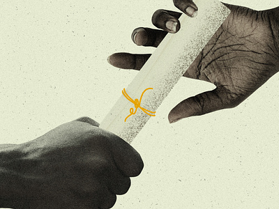 Passing The Baton baton civil rights grain hand photoshop policy texture