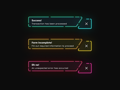 Daily UI #011 - Flash Message 011 dailyui dailyui011 dark future futuristic gaming glow graphic design hud minimal neon popup sci fi ui ux