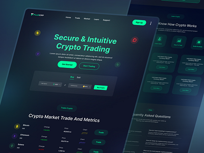 Trust-First Crypto Trading with Clean UI bank services banking platform blockchain community engagement crypto crypto design finance design finance website financial website fintech platform fintech website fintech website design landing page modern banking payments personal finance app revolut ui ux wallet landing page web3