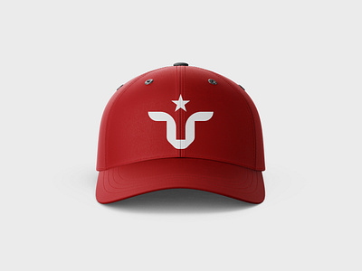Red Baseball Cap with Bold Bull Logo and Star animal logo cap bold logo presentation bull head emblem bull logo cap cap for designers cap front view mockup cap with white logo fashion cap mockup hat logo mockup headwear mockup psd minimal logo hat modern bull symbol premium cap design red baseball cap mockup red snapback mockup sports team branding star emblem design streetwear cap design strong identity branding tornike uchava