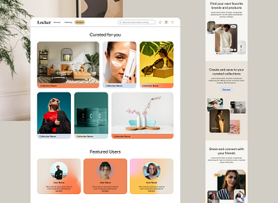 Locker design homepage landing page product design ui ux