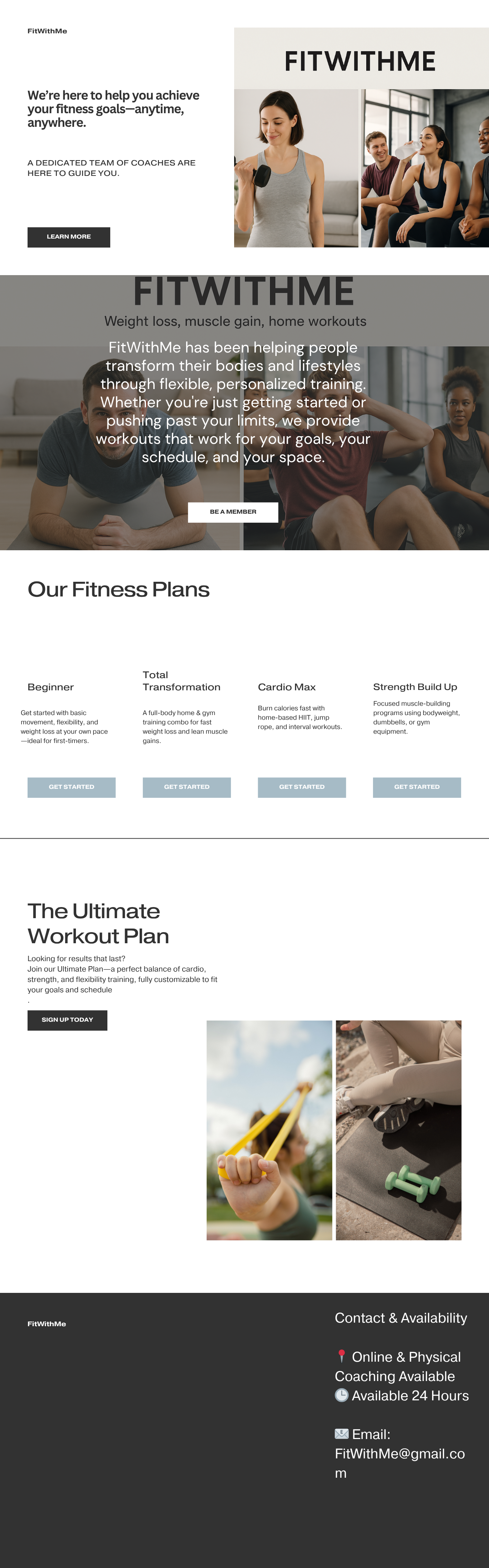Example of Fit With Me – Personalized Fitness Plans