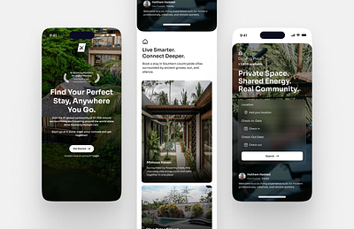 NomadNest App – Mobile Booking & Community Platform for Digital mobile user experience