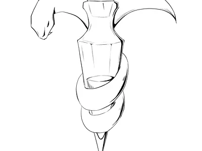 Initial letter "T" graphic design illustration lettering