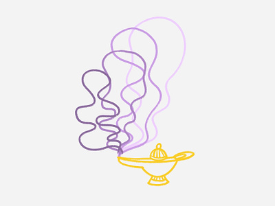 Magic lamp 🧞 design doodle genie illo illustration magic lamp sketch