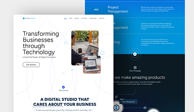 Digital Weave - Digital Agency website landing page ui ux visual design