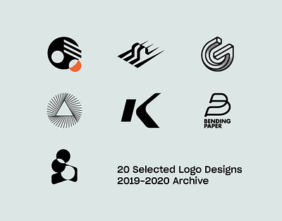 20 Selected Logo Designs: Marks & Symbols (2019-2020 Archive) 3d logo branding corporate identity design geometric logo icon illustration lettering logo logo design logotype minimalist logo modern logo monogram negative space logo simple logo typography ui ux