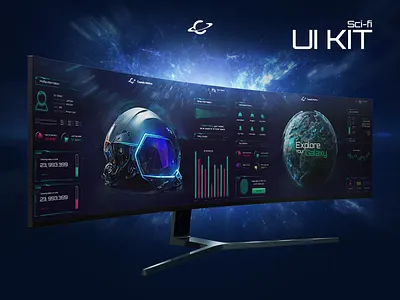 Cosmic Sci Fi UI Kit design product sci fi science fiction ui ui design ux web web design