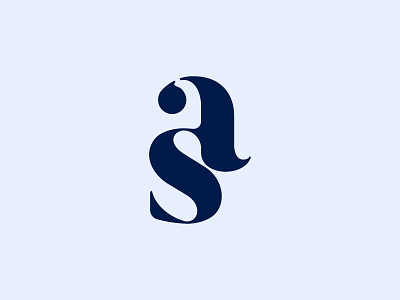 Elegant "AS" Monogram Logo lettermark