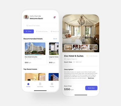 Hotel booking Mobile UI Design branding design graphic design hotelbooking productdesign ui uidesign uiux uiuxdesign